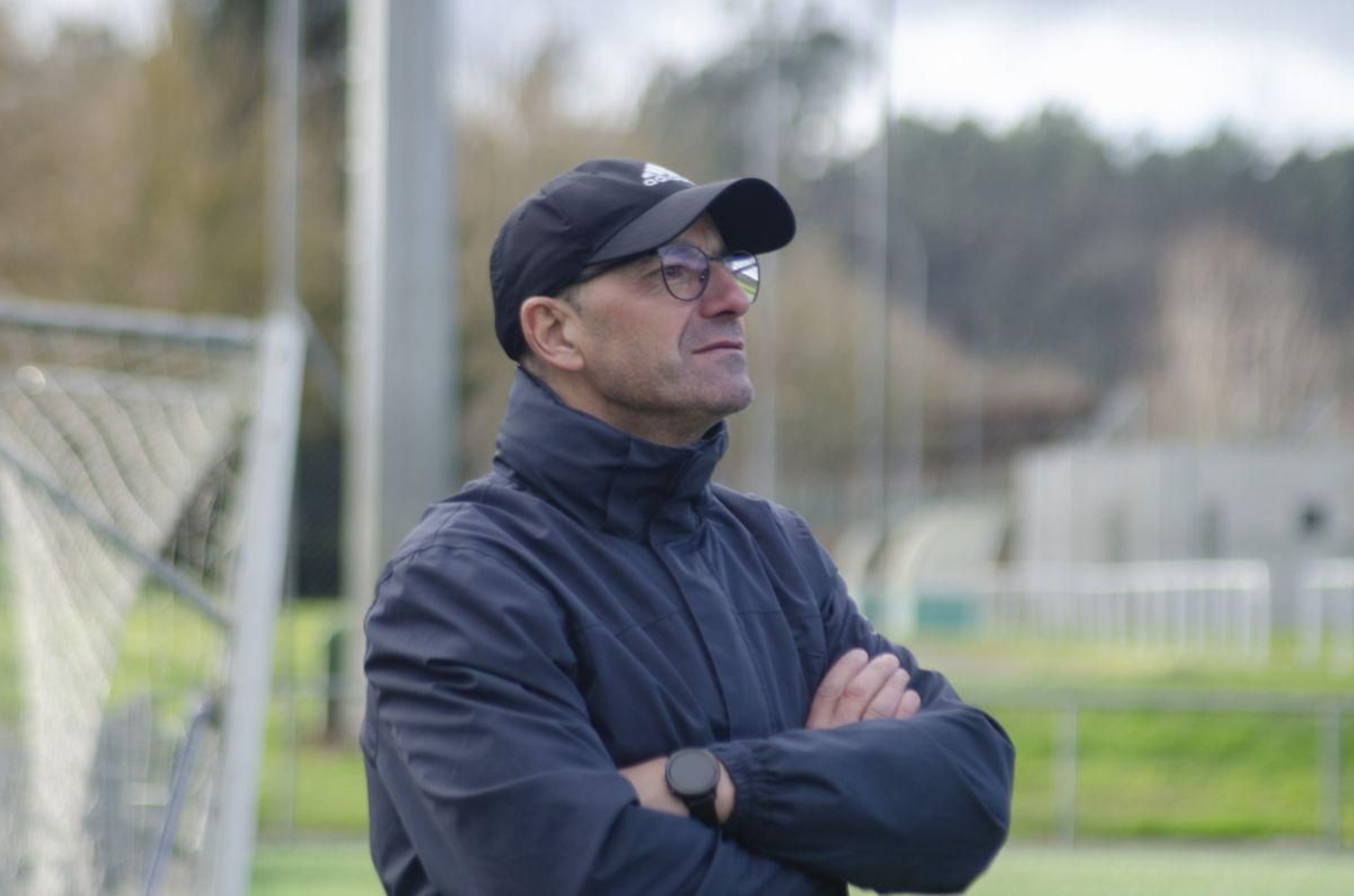El extécnico alaricano Moncho Barge, ante el Maside, en el que fue su último partido.