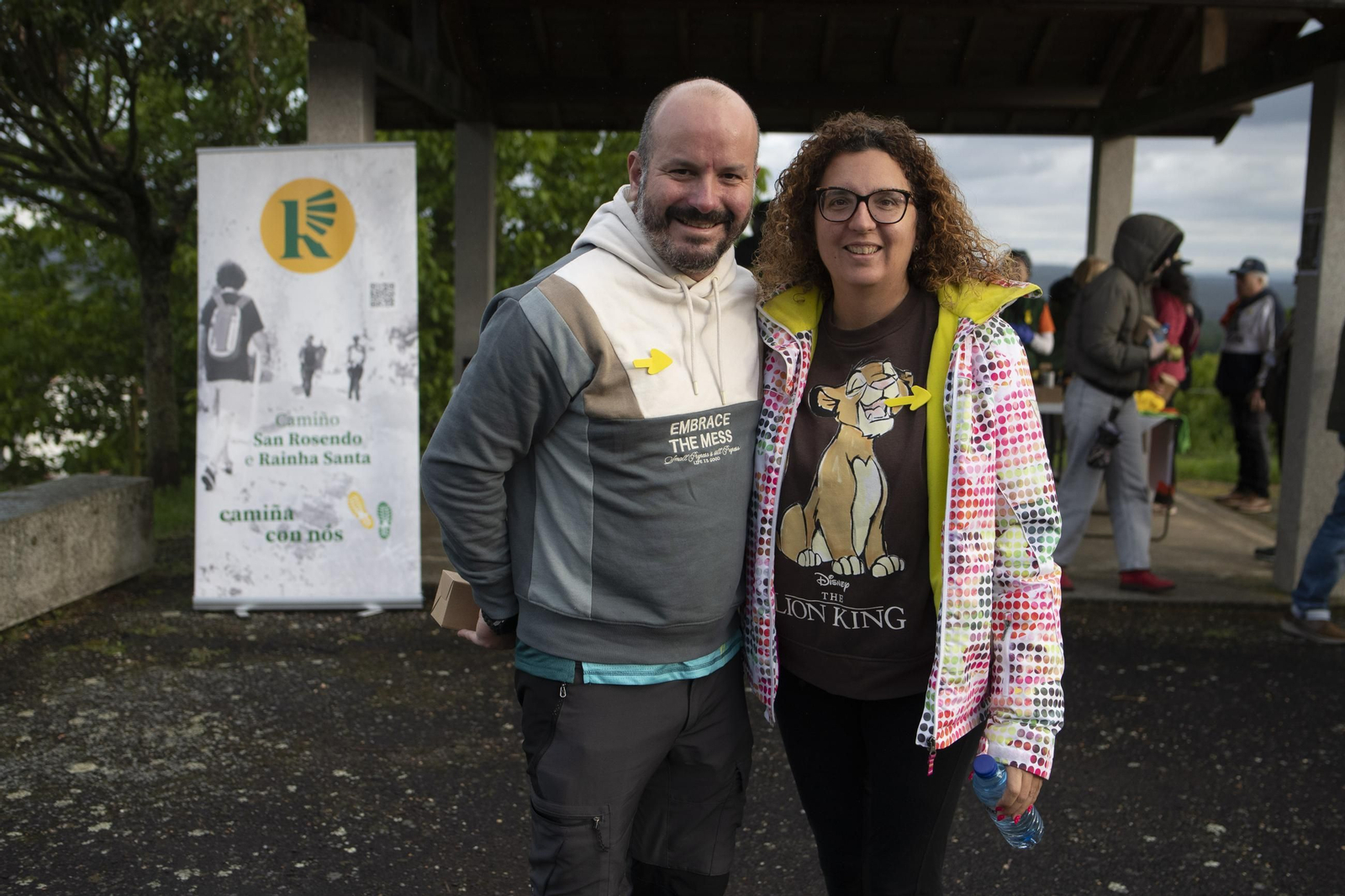 Galería | Un centenar de peregrinos completan el camino entre A Merca y Ourense pidiendo su reconocimiento Xacobeo