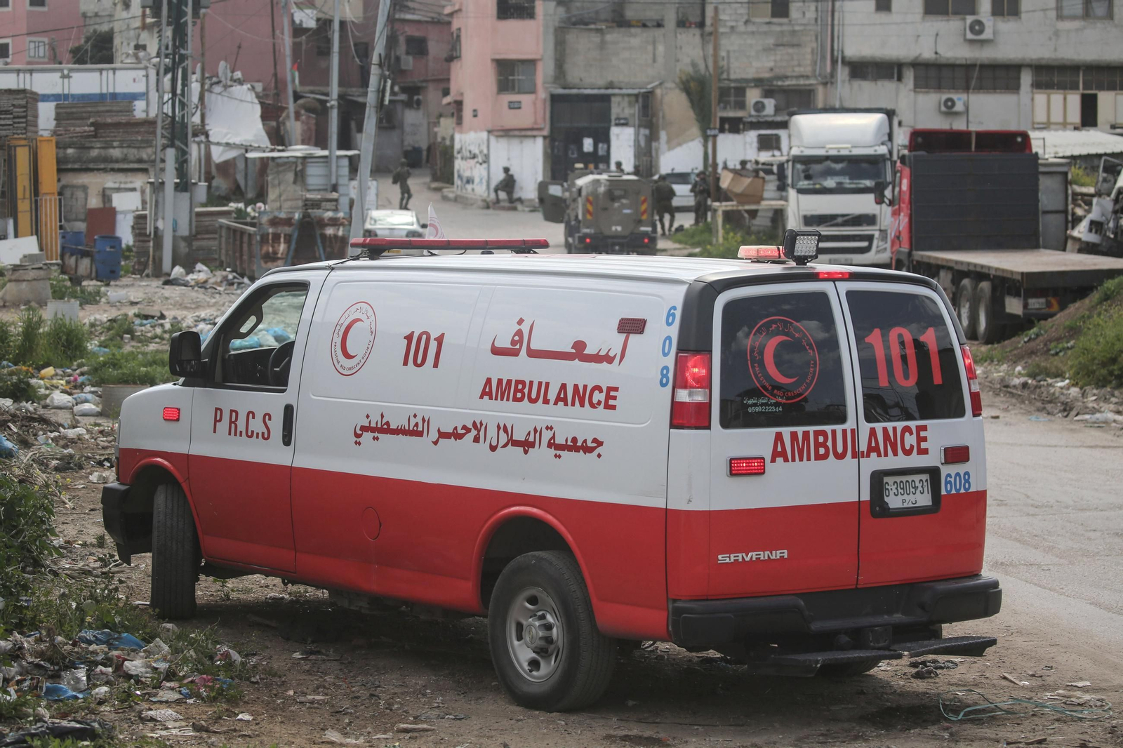 Ambulancia de la Media Luna Roja de Palestina
