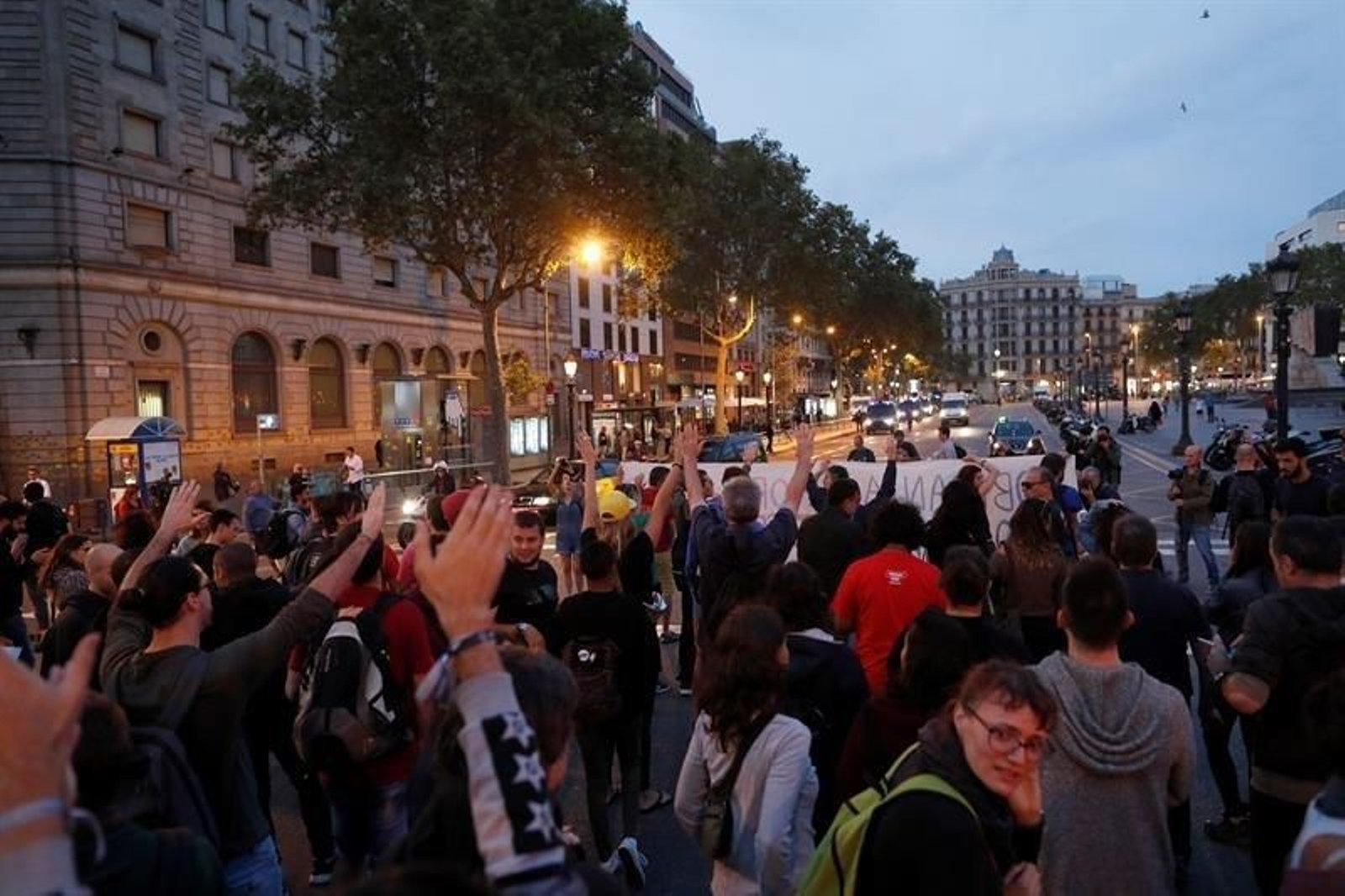 Los CDR cortan céntricas calles de Barcelona