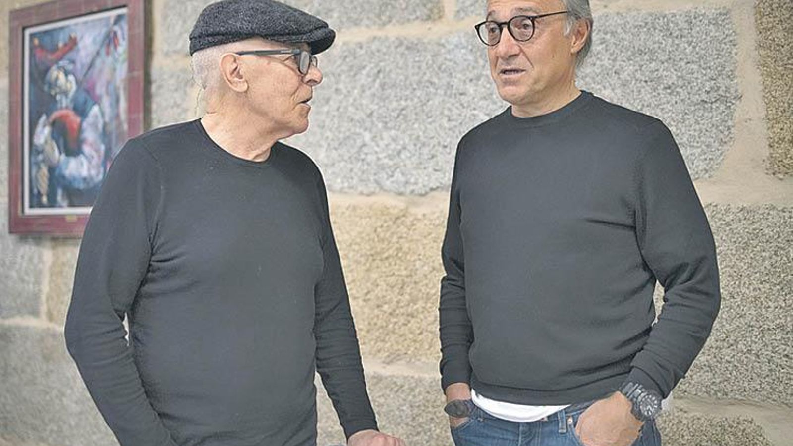 Alexandro (izquierda), con Alberto Cacharrón, en Ourense.
