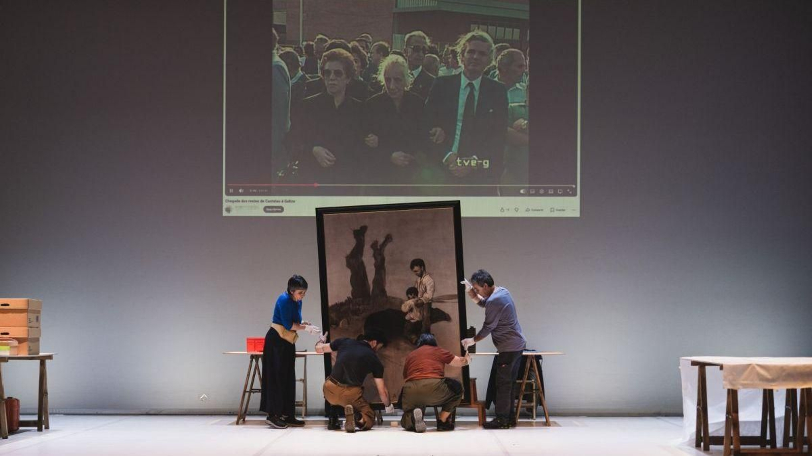 “Ictus (anatomía de ‘A derradeira leición’ de Castelao”, la nueva creación de Chévere, que actúa hoy en la MIT.