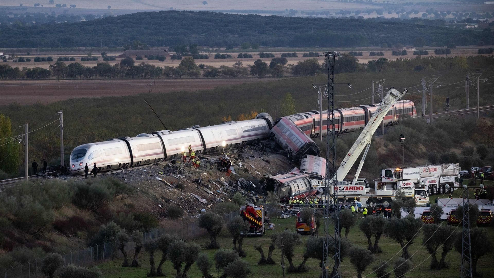 Los trenes accidentados en Urda, Toledo.