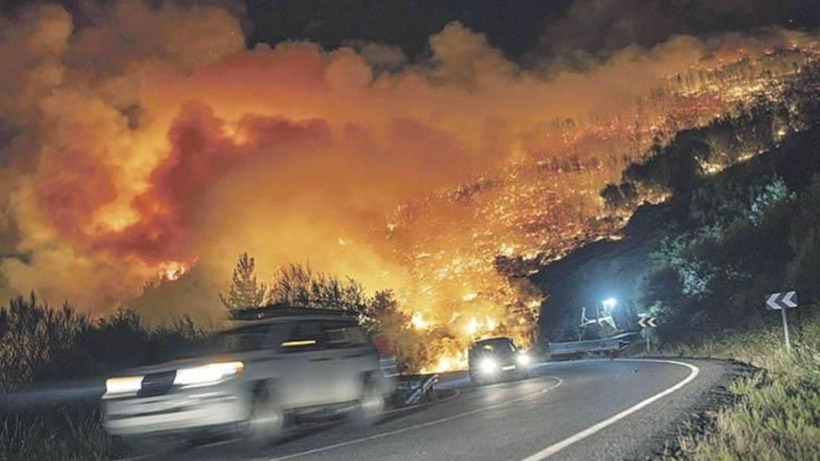 Gran incendio que afectó a Oímbra en 2022.