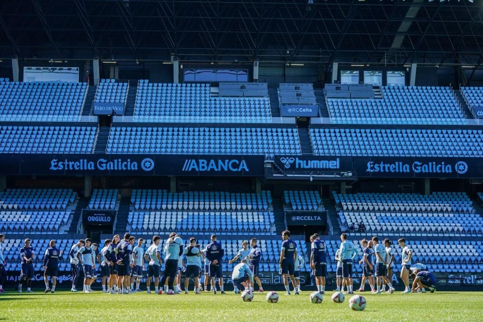 Guaita volvió al trabajo del grupo, que ayer fue en Balaídos, para jugar mañana contra el Alavés.