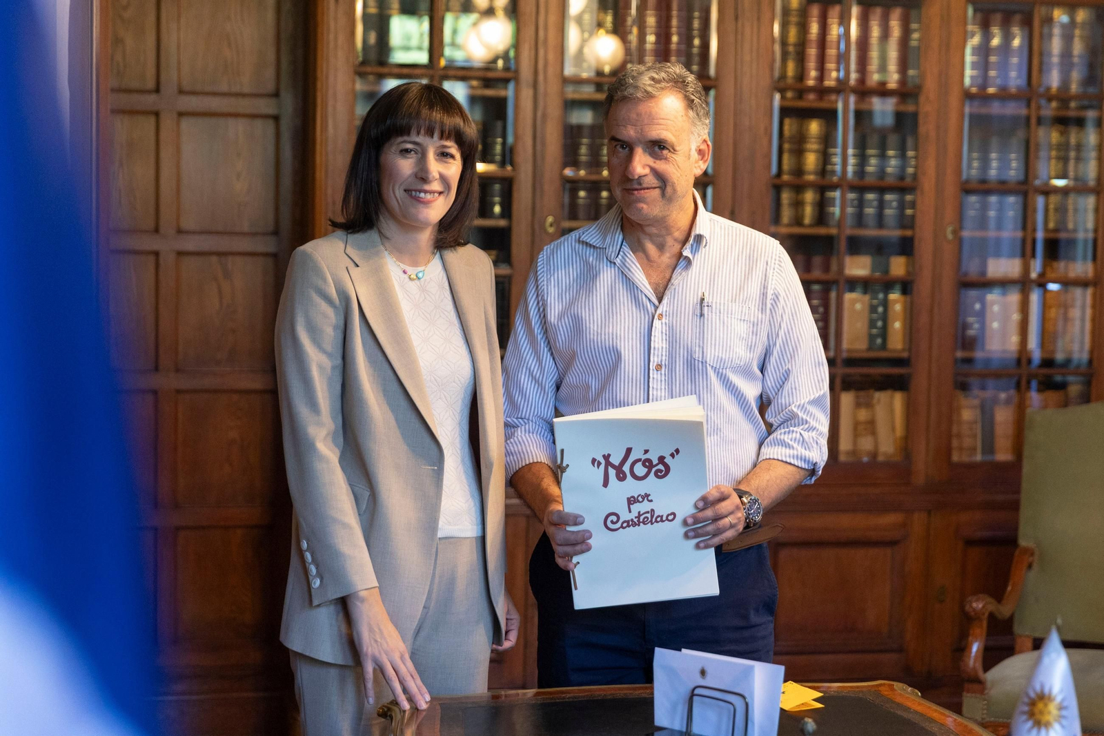 Ana Pontón y el presidente Yamandú Orsí
