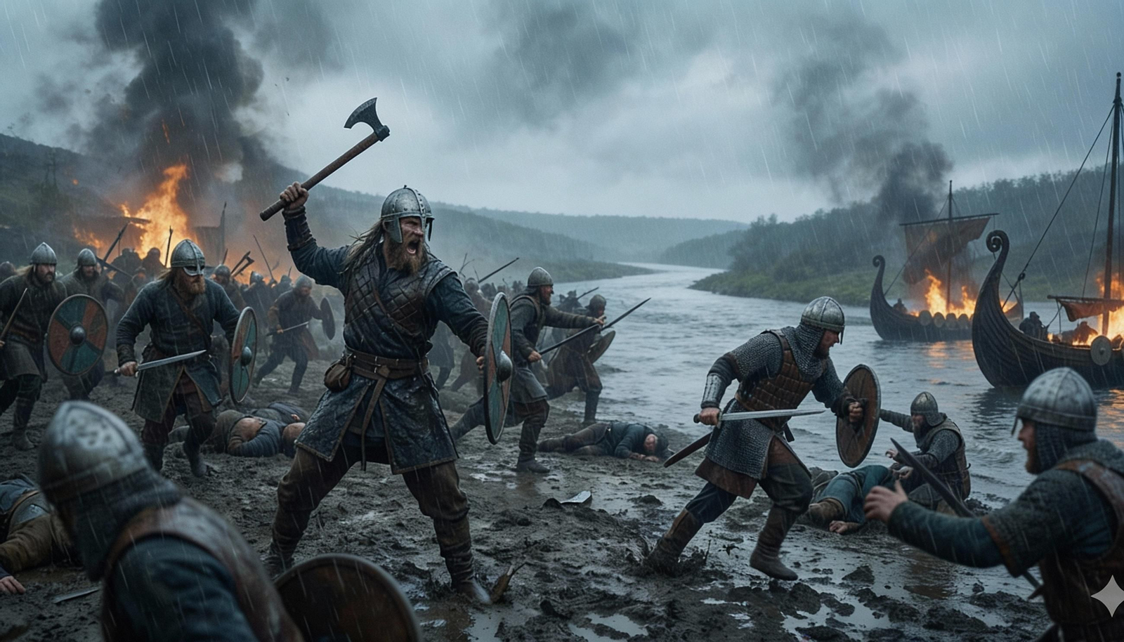 Uno de los fotogramas del vídeo que recrea la batalla en el río Ulla.