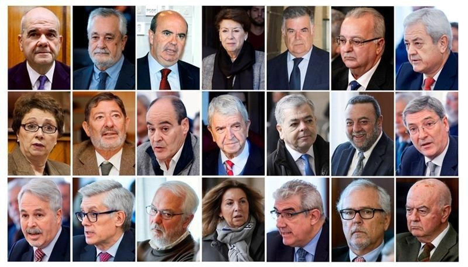 Condenados 19 de los 21 ex altos cargos acusados en el caso de los ERE