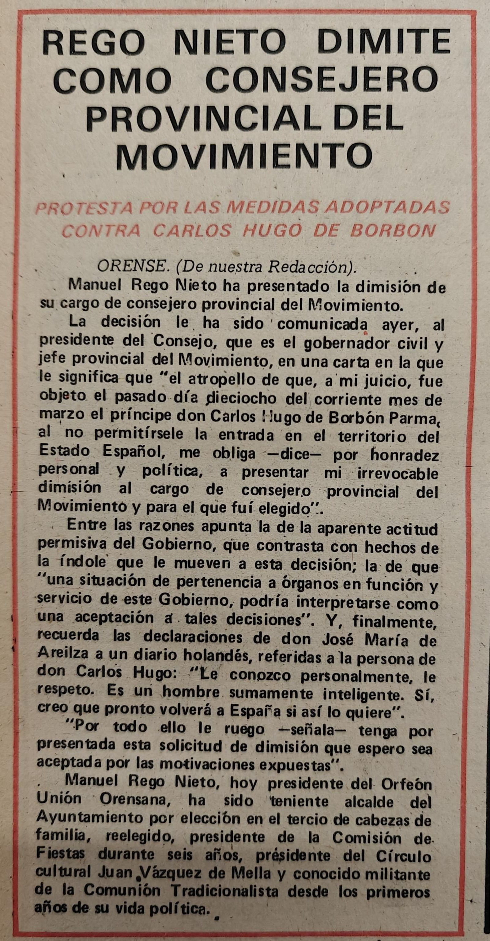 Noticias escaneadas del periódico La Región del 30 de marzo del 1976.