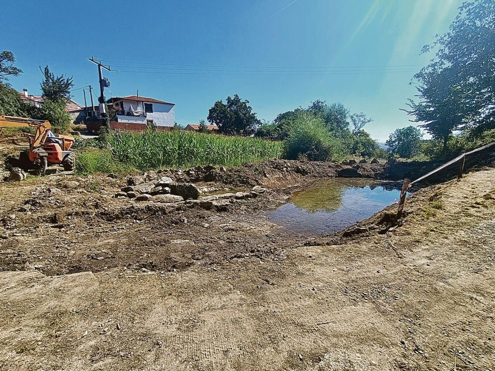 Estado actual de la fuente de A Trepa, en el concello de Riós.