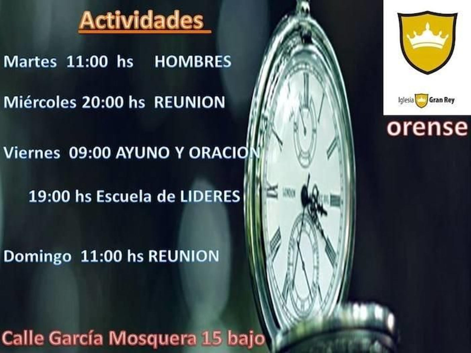 Actividades organizadas por la Iglesia.