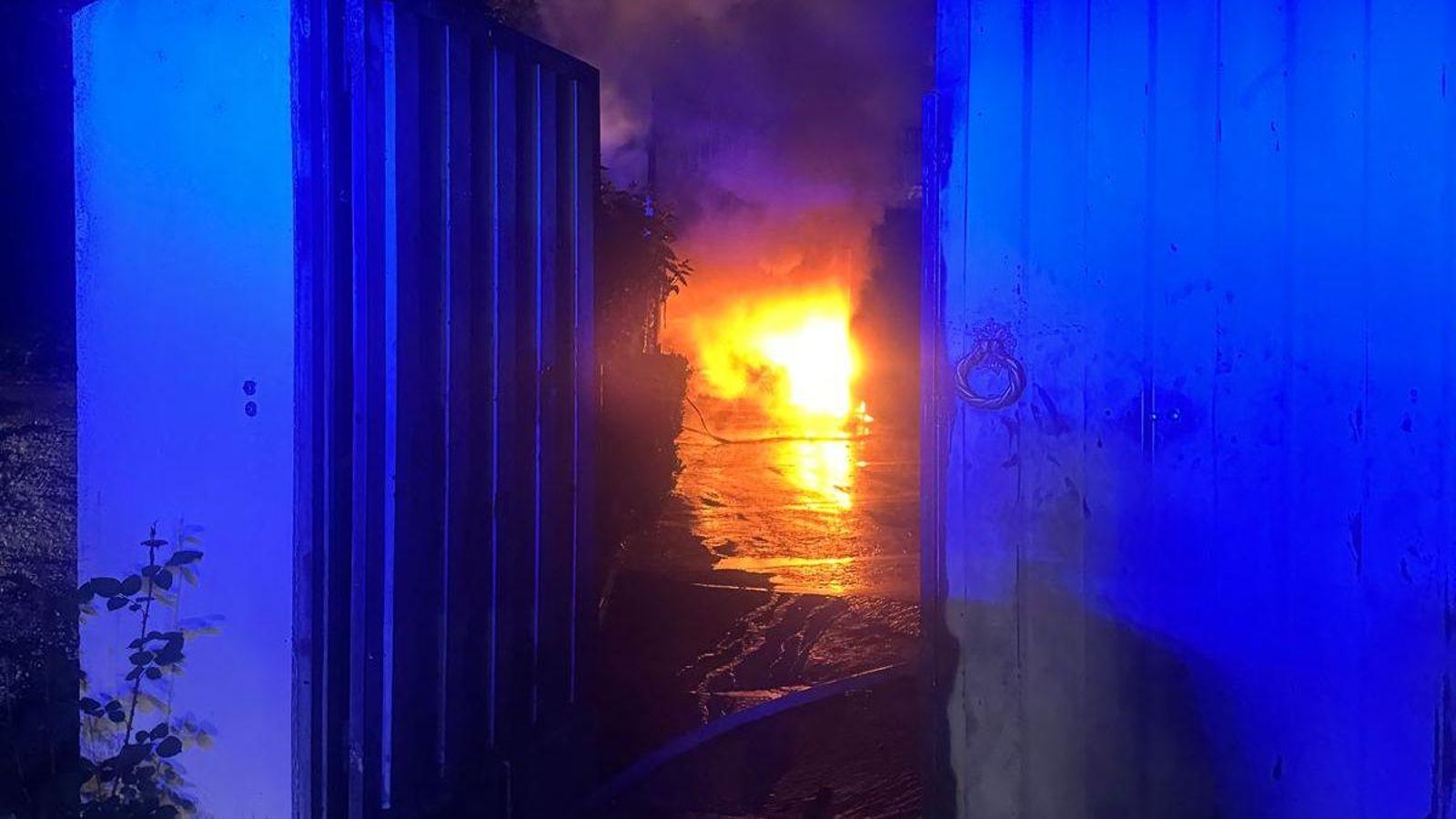 Incendio en el garaje de una vivienda