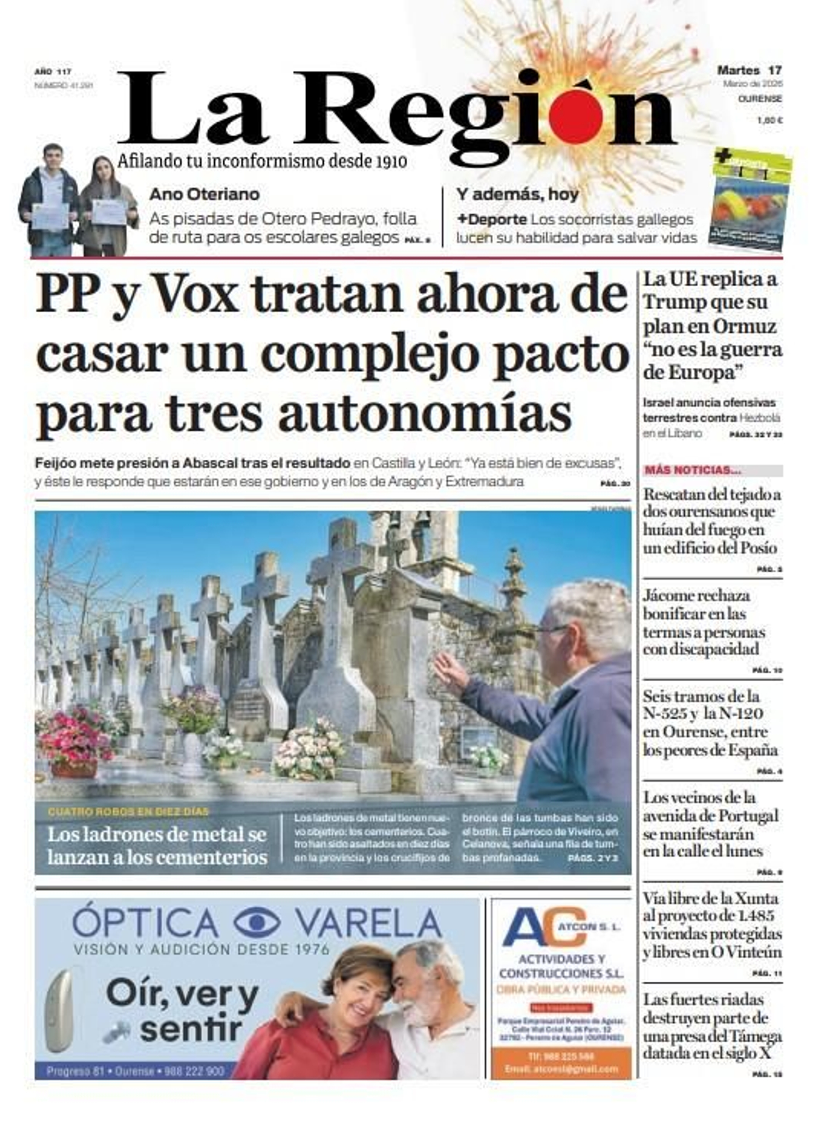 Los titulares de este martes en La Región