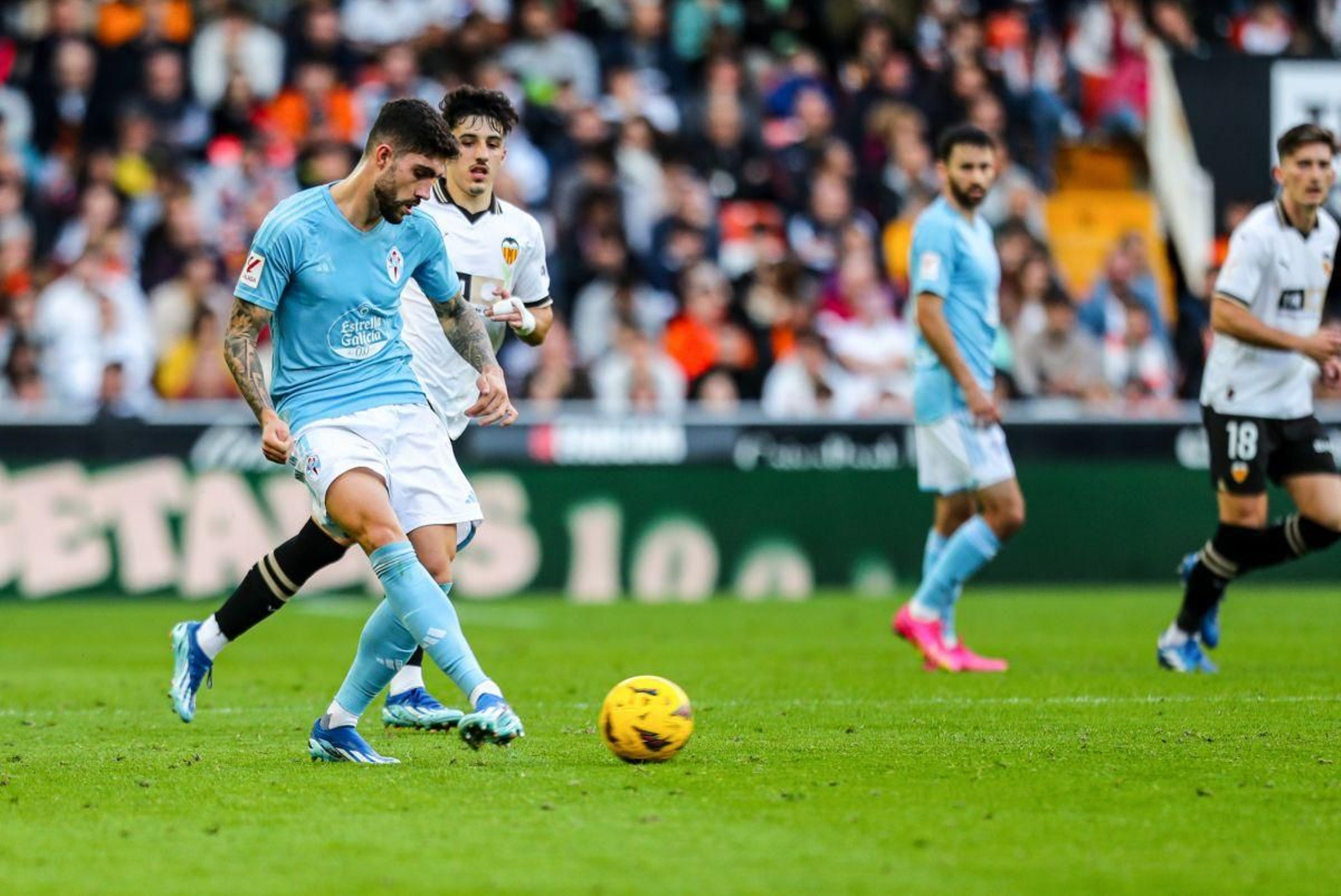 Unai Núñez cumplió su partido 50 en Liga con el Celta; con el Athletic disputó 99.