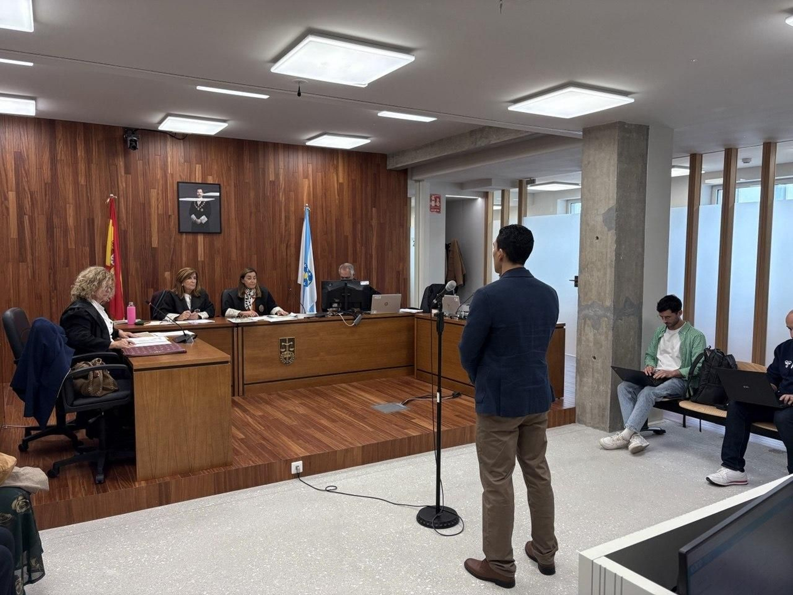 El acusado, ayer, durante el juicio en la sección quinta de la Audiencia