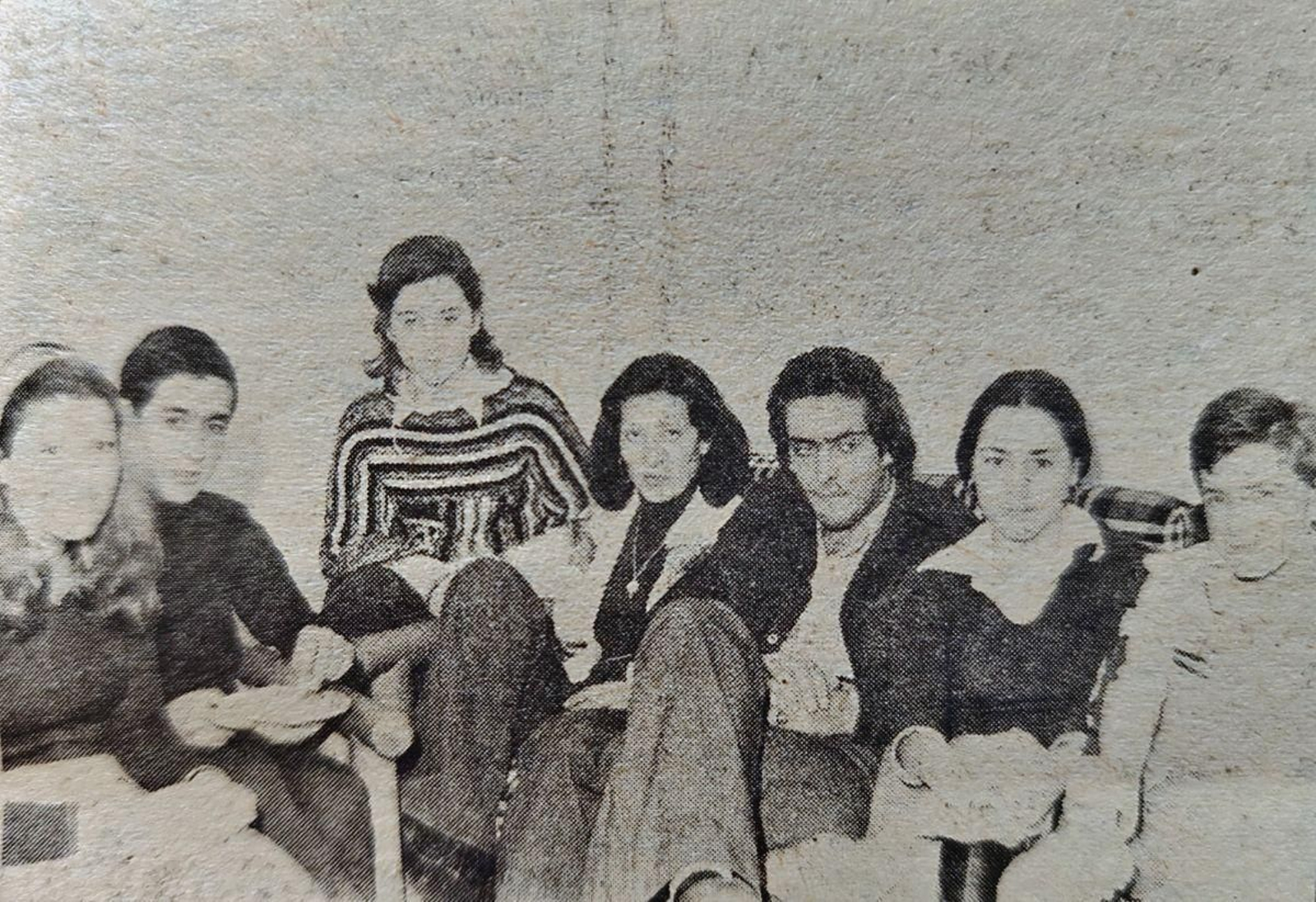 De izquierda a derecha, Marina Rodríguez, Juan B. Sola, María del Mar Canal, Marisa Carnero, Luis Veloso, Mariam Rodríguez y Baldomero Pavón.