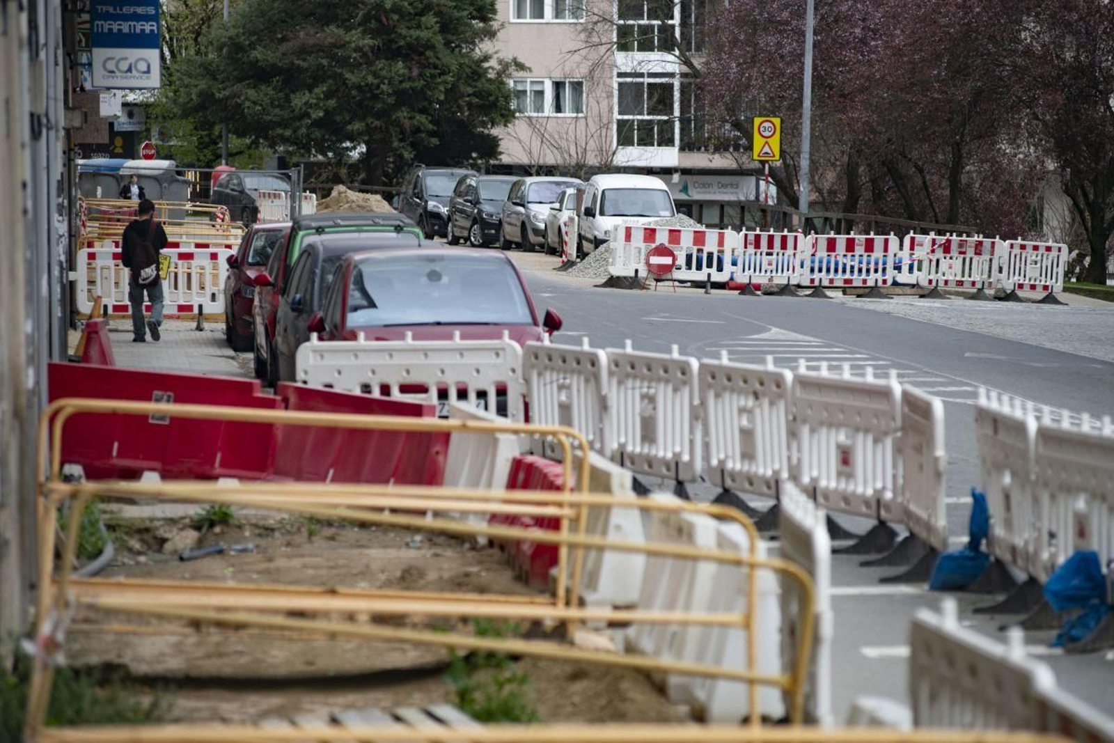 Avenida Portugal en obras.