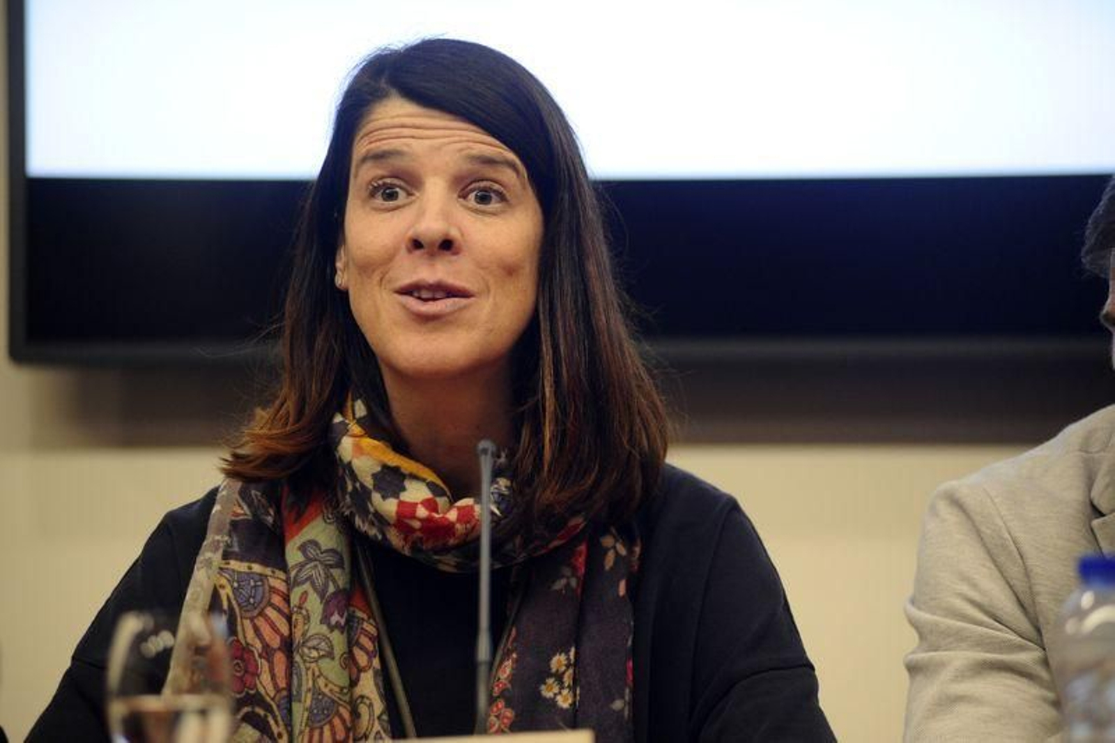 Ruth Beitia en el Foro La Región de atletismo // FOTO: MARTIÑO PINAL