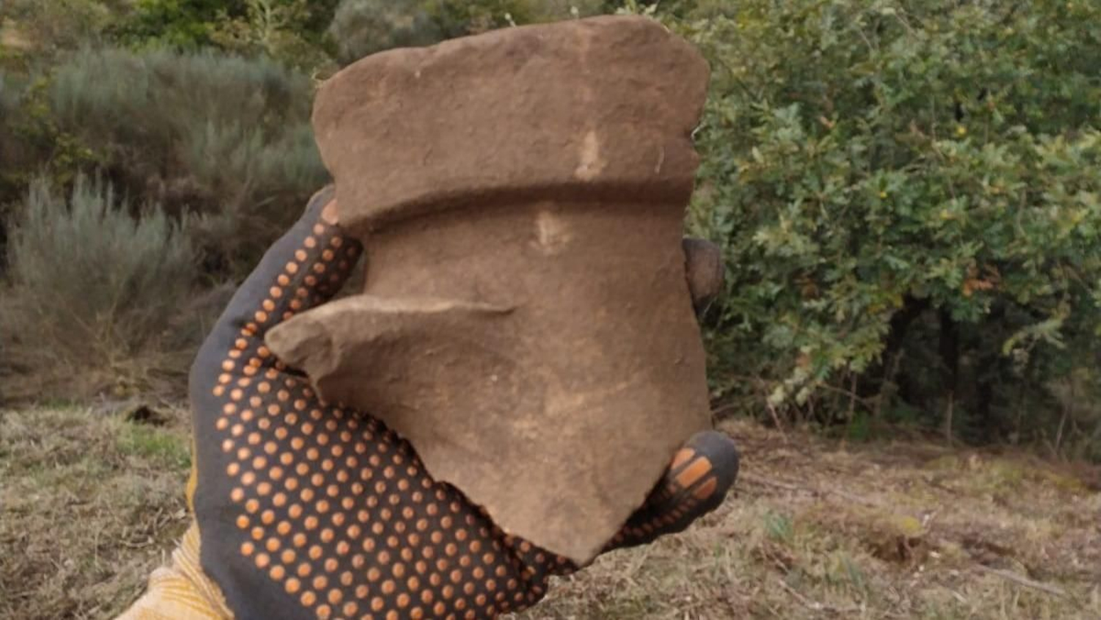 Fragmento de una ánfora, de la época romana.