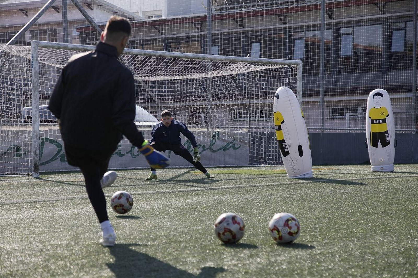 El meta unionista Dani Sampayo, en una sesión con Mi
