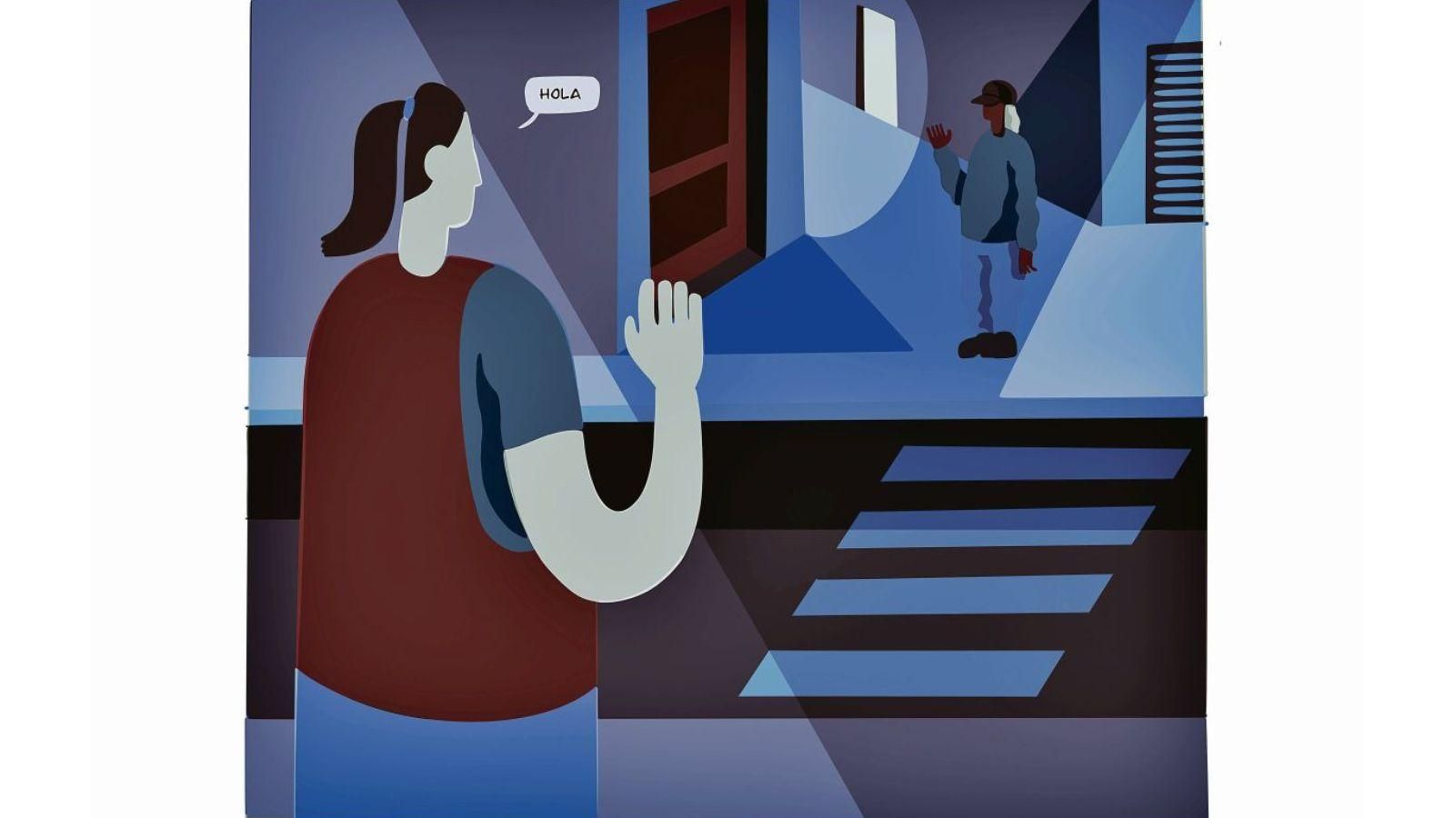 Al saludarse en un lugar de provincias