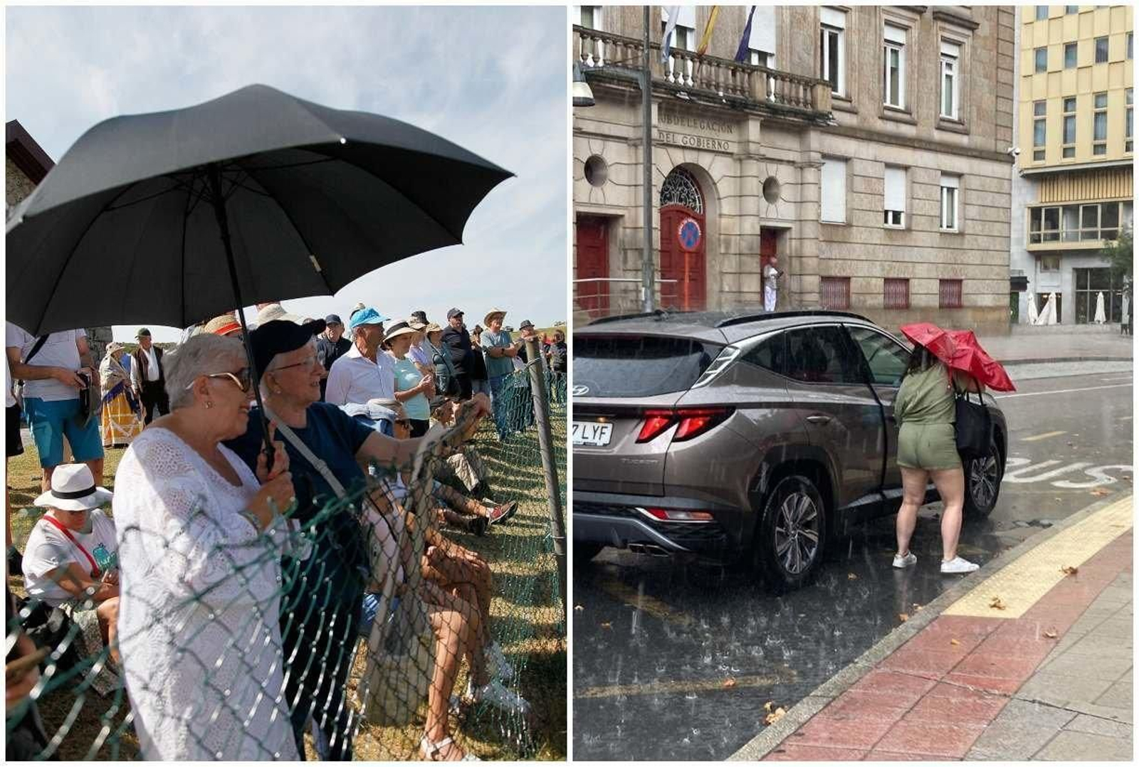 De los casi 40 grados a las fuertes lluvias en Ourense.