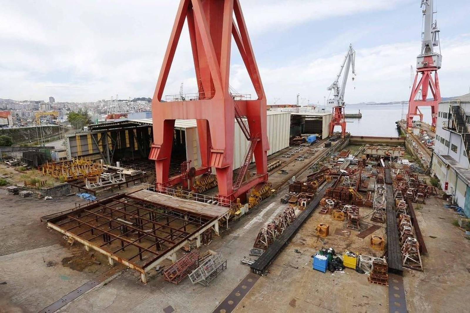 Instalaciones en Teis del astillero, que está en liquidación.