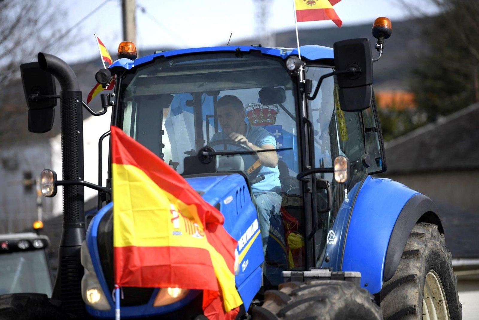 Protestas de ganaderos y agricultores en A Gudiña.