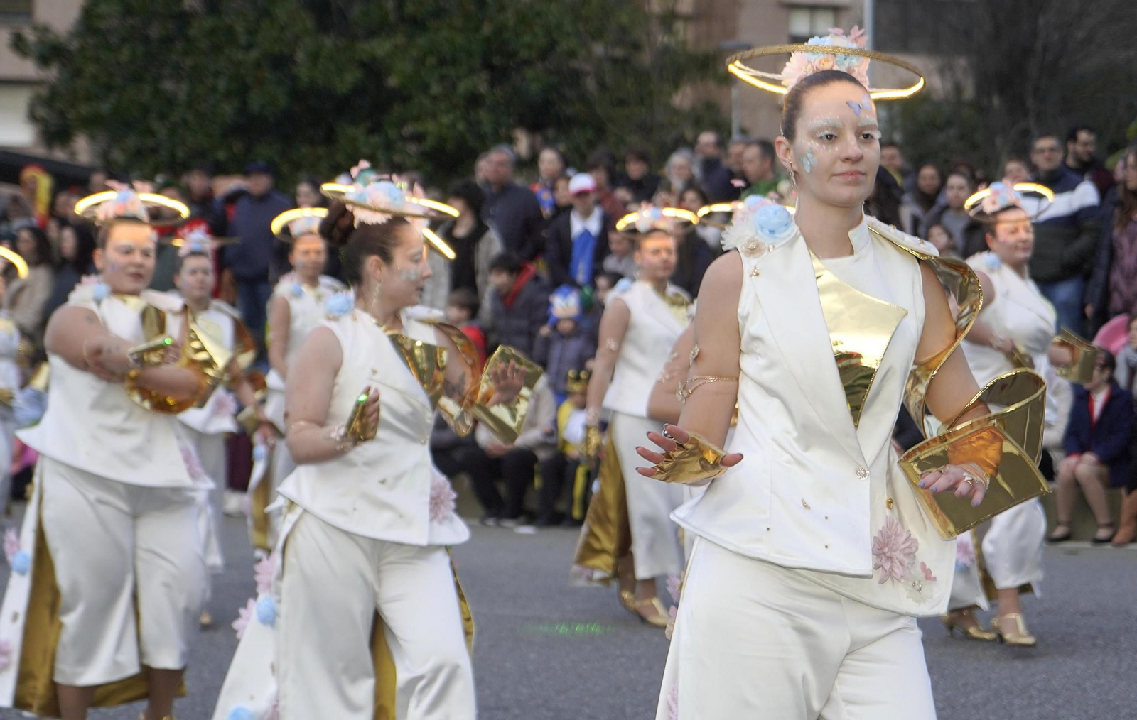 Galería | El desfile de comparsas del Entroido 2026 ilumina las calles de Vigo