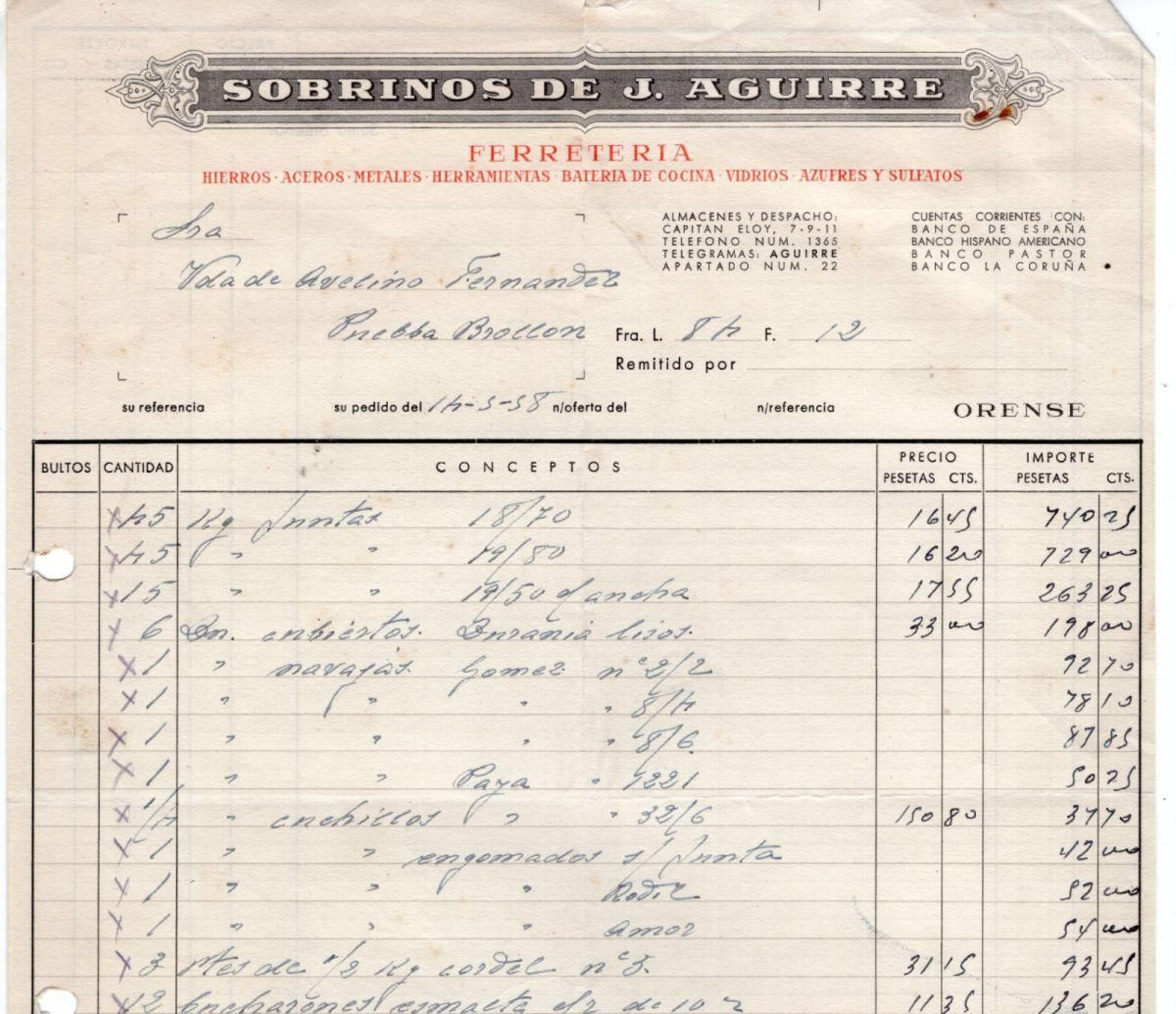 Los Aguirre trabajaban con los grandes Bancos de la época.