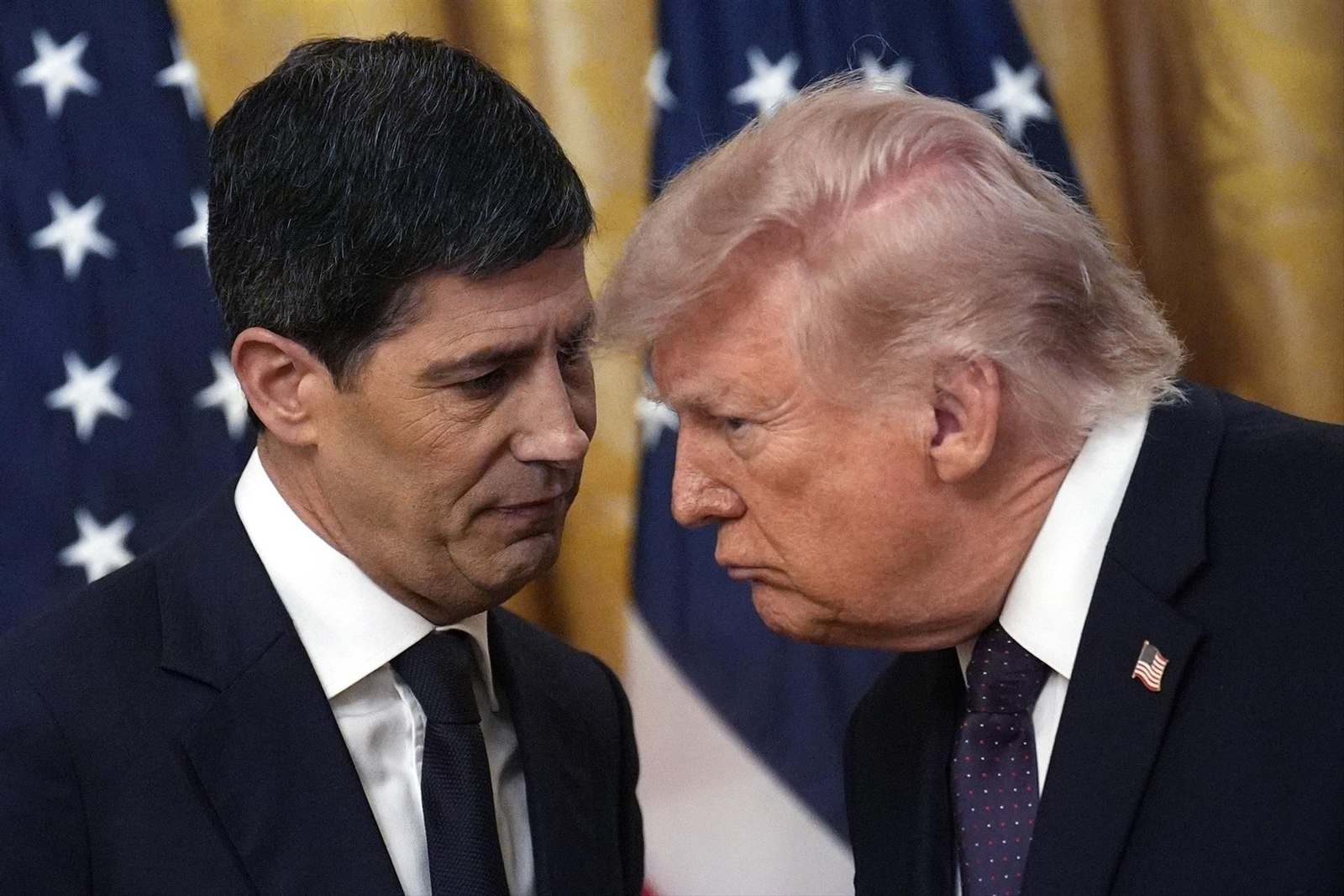 Donald Trump con el presidente de la Fed