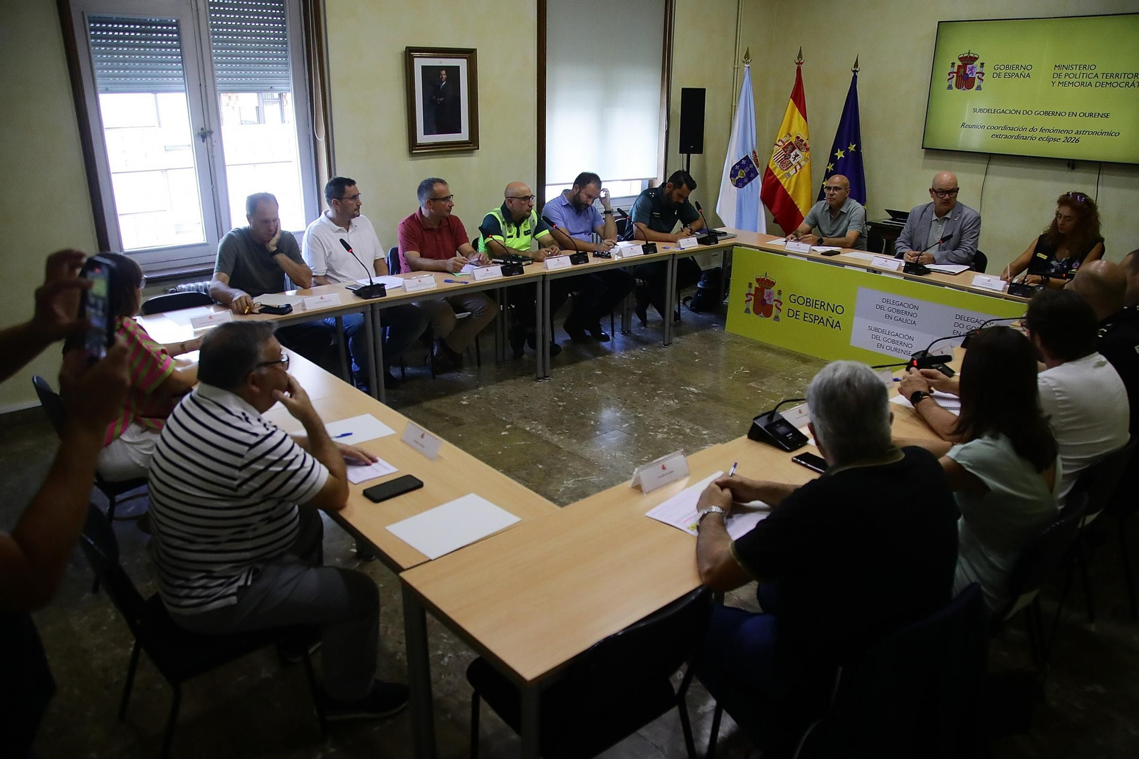 Reunión de coordinación para la seguridad durante el eclipse