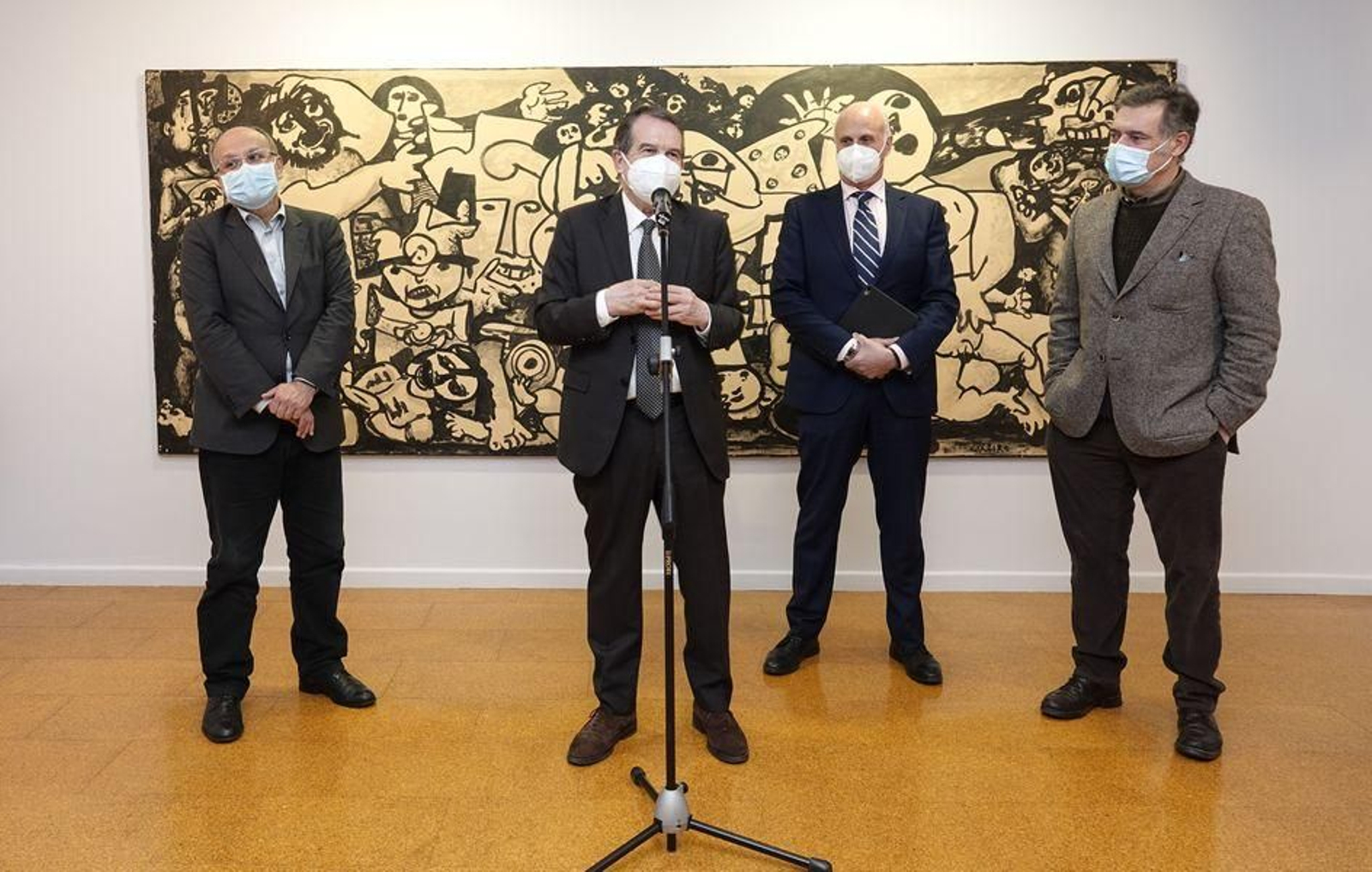 Abel Caballero, onte  xunto a Abel Losada, Carlos García-Suárez e Javier Pérez Buján.