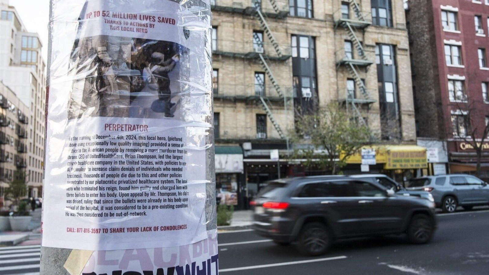 Detenido un sospechoso del asesinato a tiros en Nueva York del CEO de UnitedHealthcare