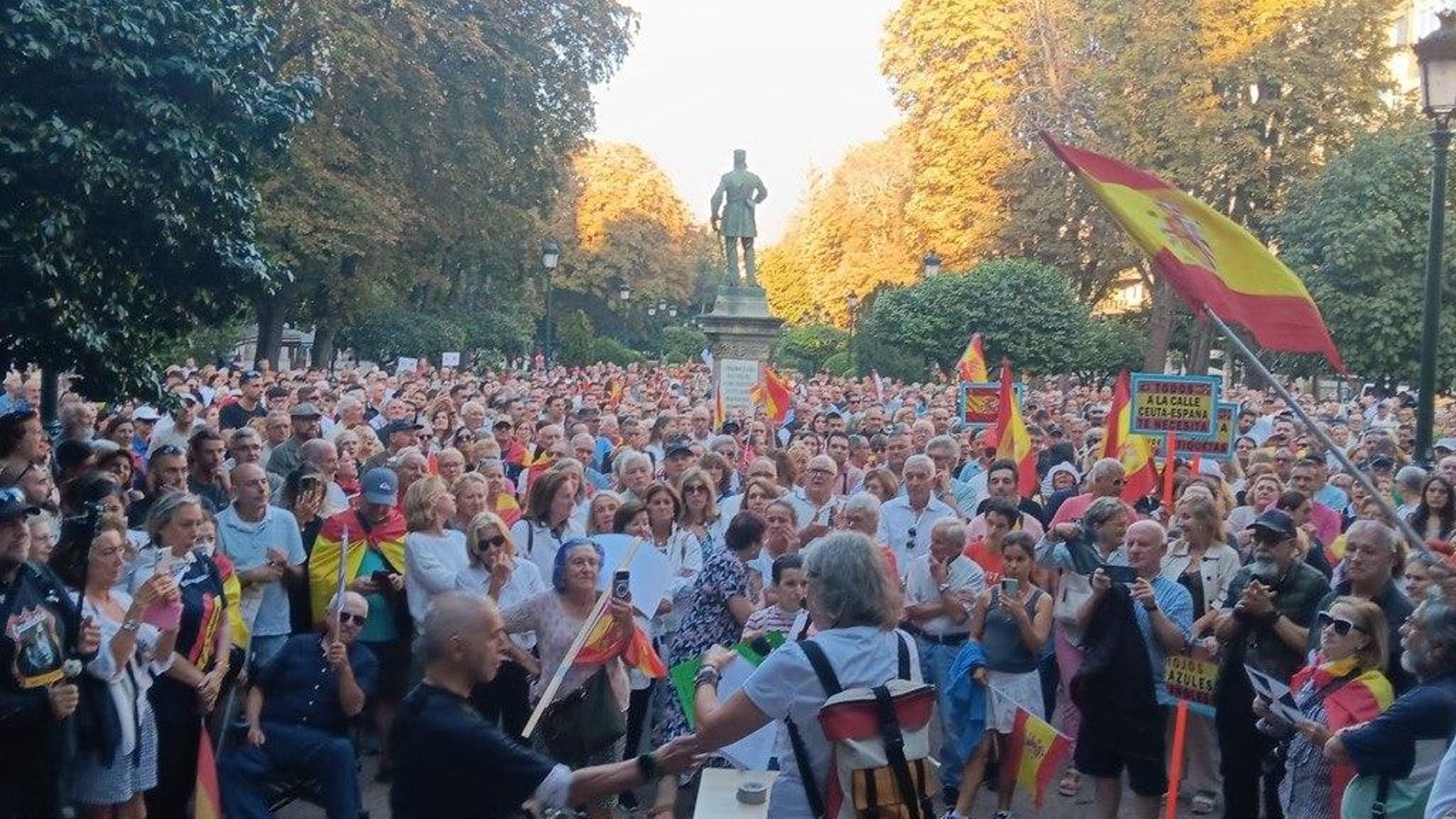 Concentración también en la Alameda de Vigo.