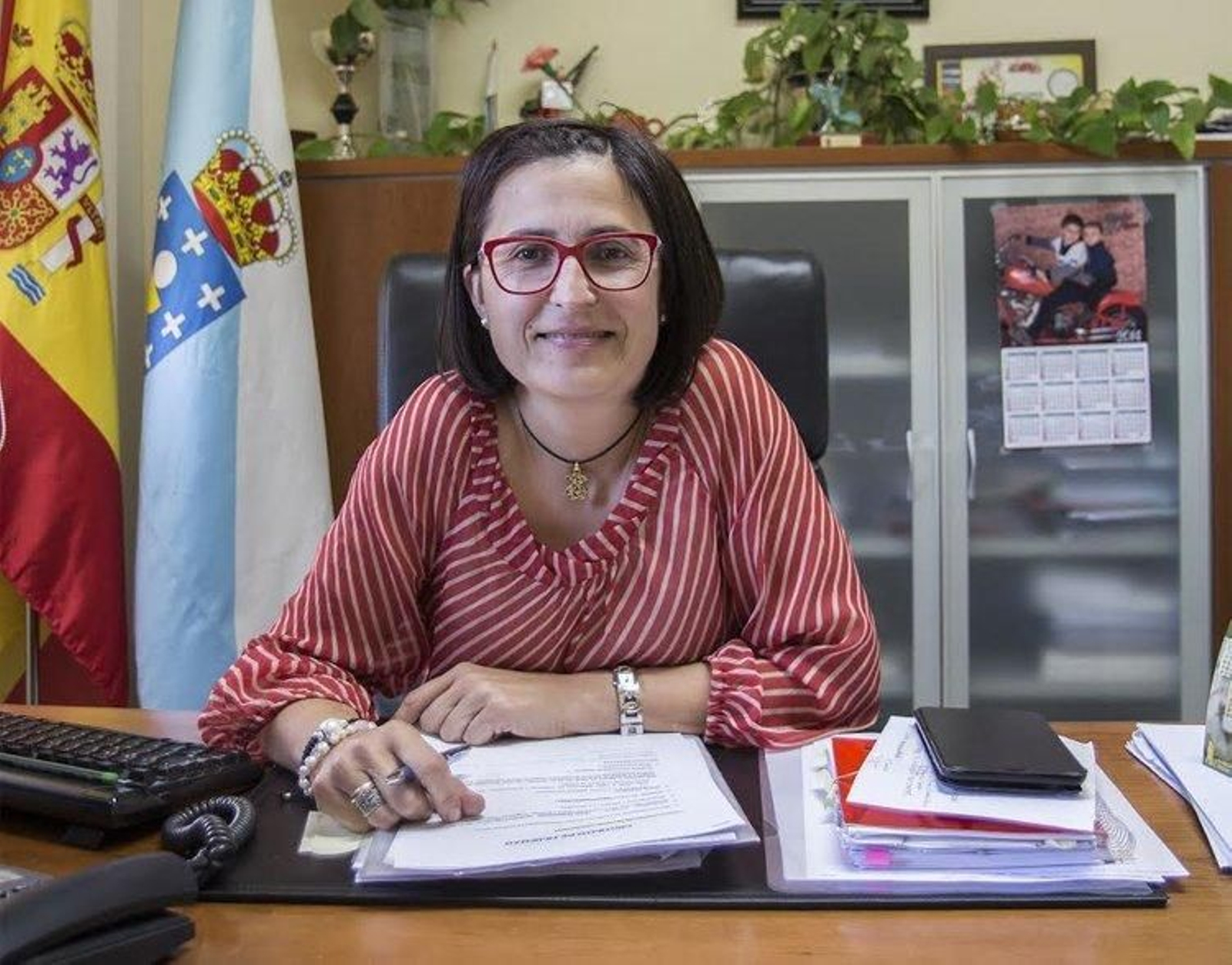 Ana Villarino, en su despacho de la Casa Consistorial de Oímbra.