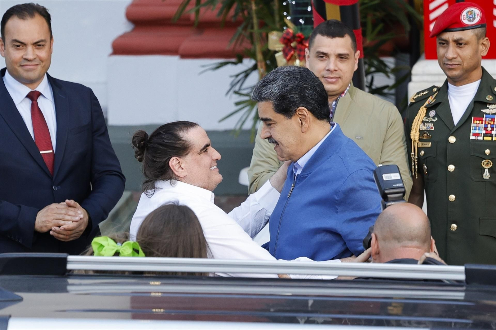 Alex Saab, recibido por Nicolás Maduro tras lograr su liberación, en 2024