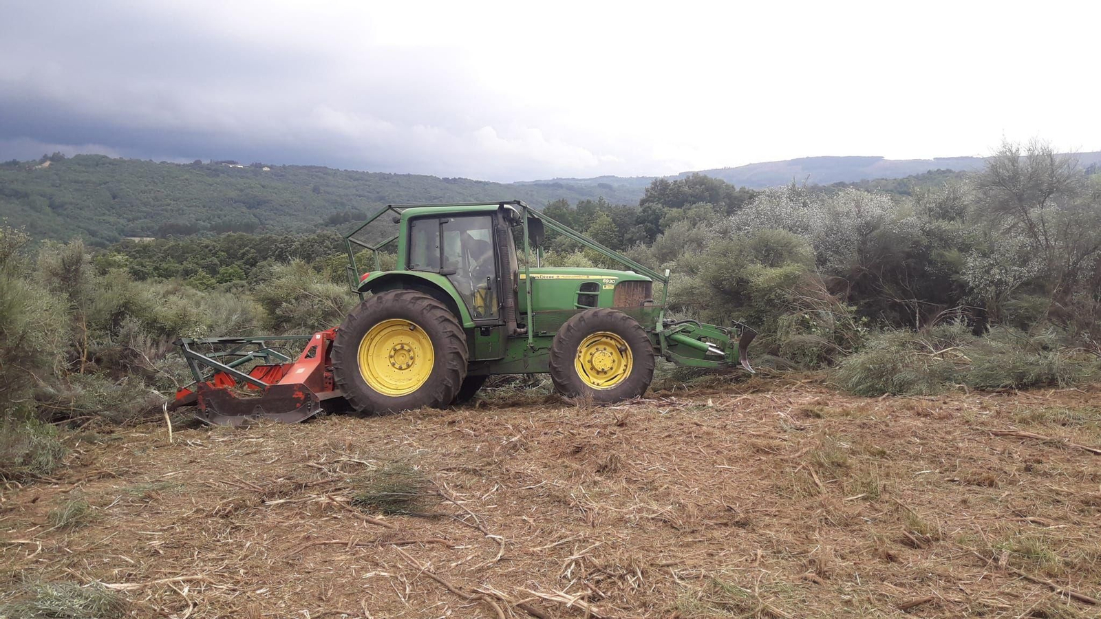 Labores de desbroce en la futura aldea modelo. (Foto: cedida).