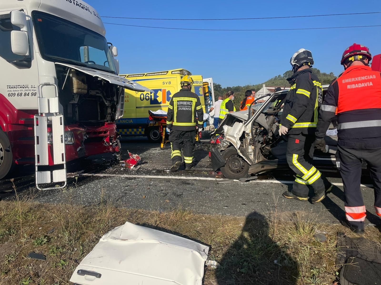 Un muerto en un accidente en Ribadavia.
