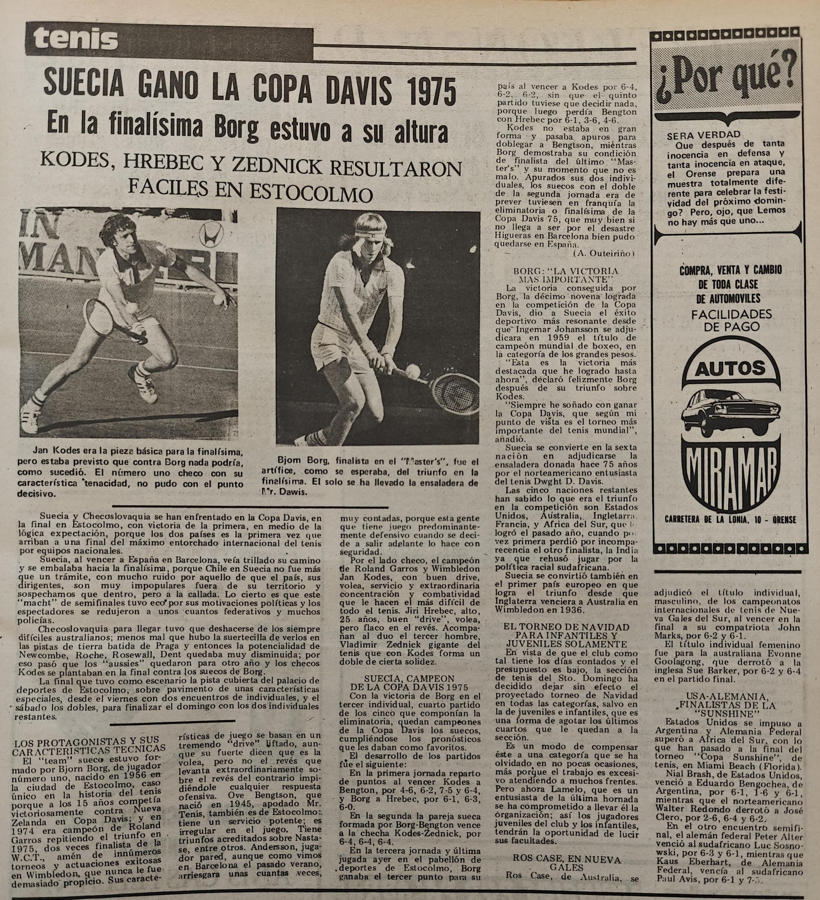 Titulares de La Región del 24 de diciembre de 1975