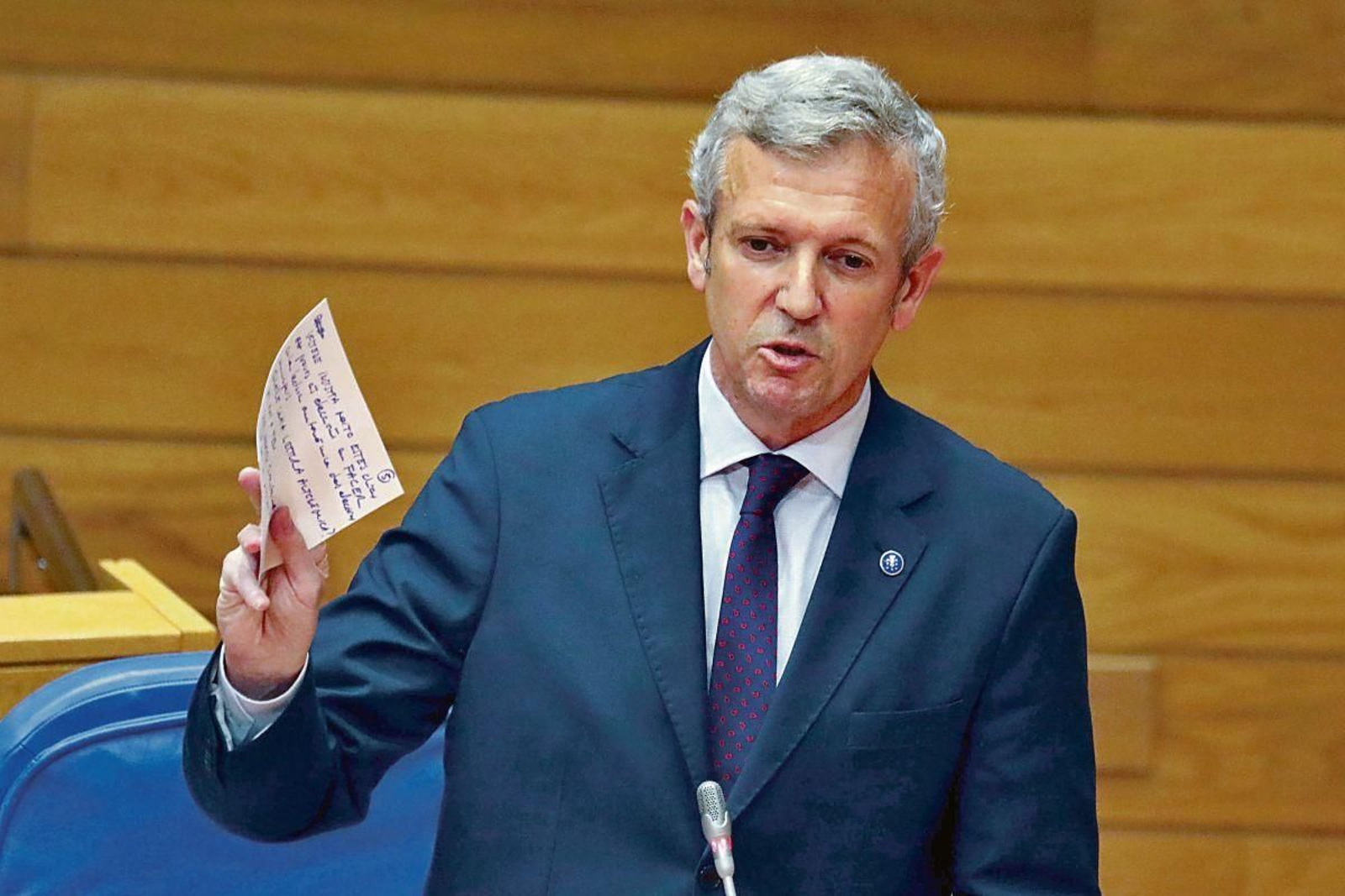 Alfonso Rueda, durante un debate parlamentario.