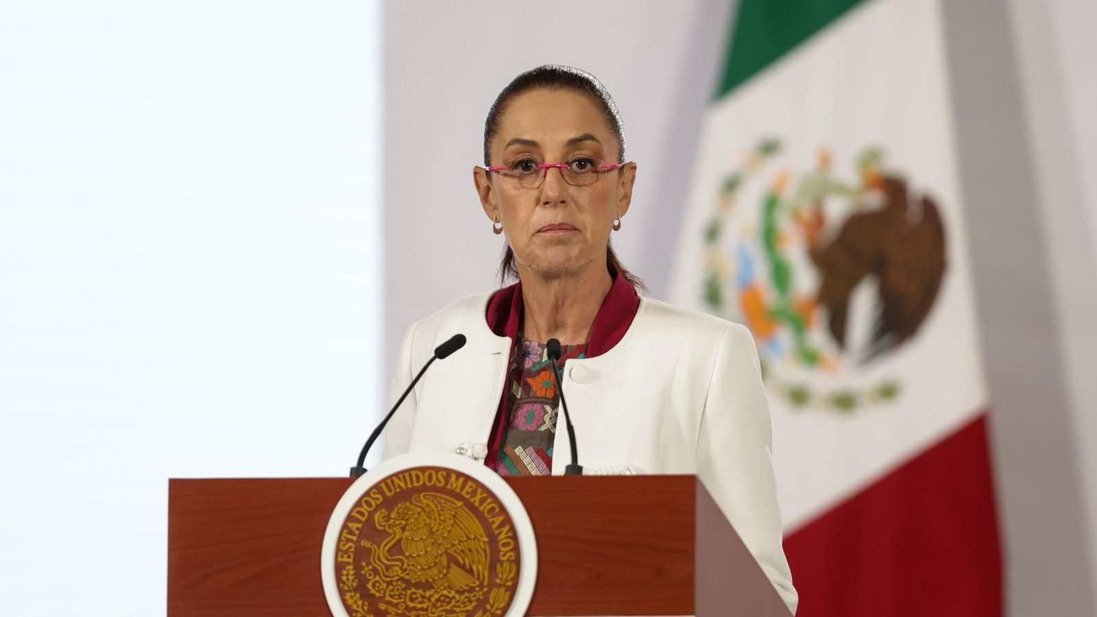 Claudia Sheinbaum durante la conferencia de prensa.