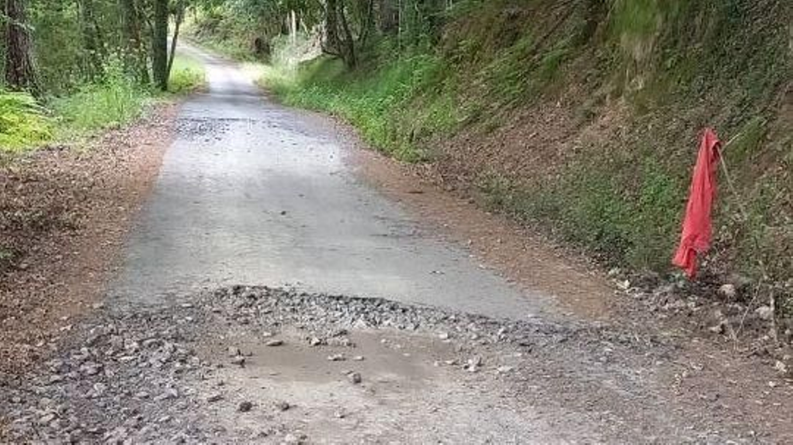 Carretera entre Mesego y Penedo.