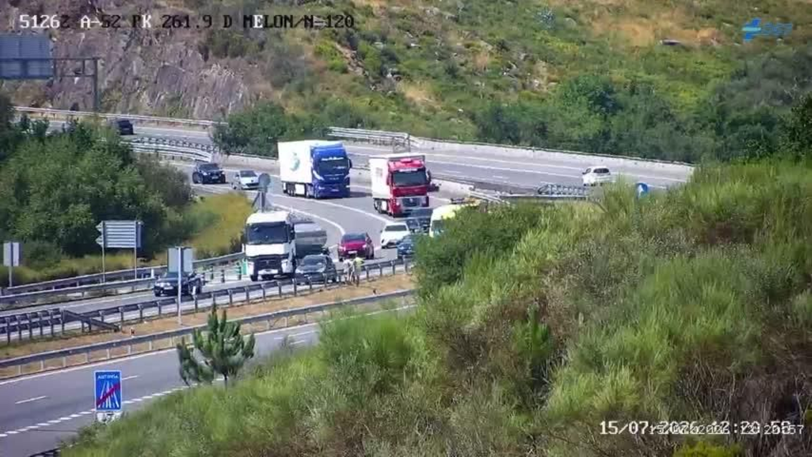 Imagen del punto del accidente de tráfico