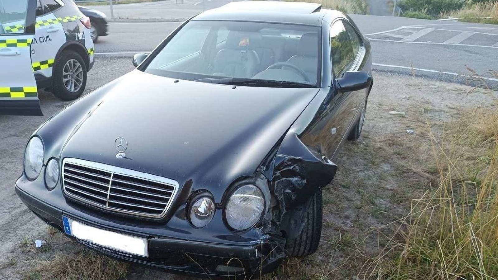 Imagen del coche tras el accidente