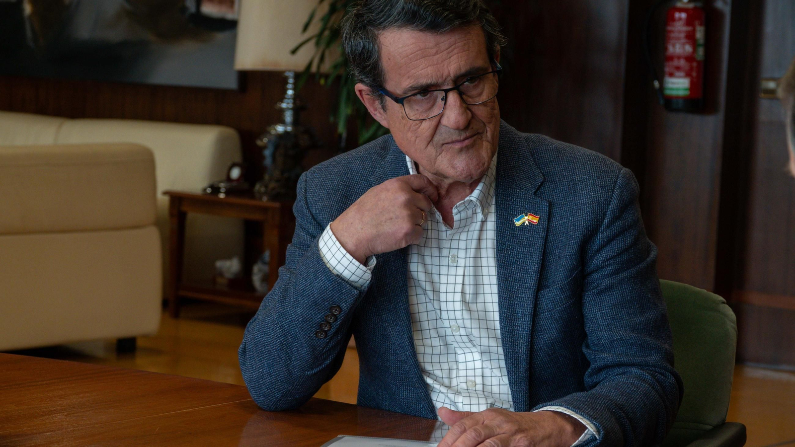 Antonio Corredoira, cónsul de Ucrania en Galicia, esta semana en la Alcaldía viguesa.