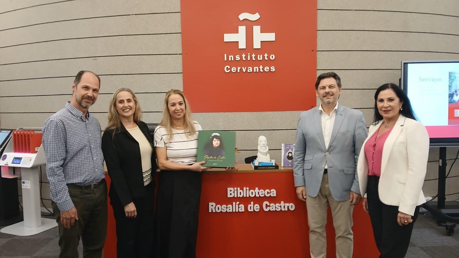Miranda durante su visita al Instituto Cervantes de Curitiba