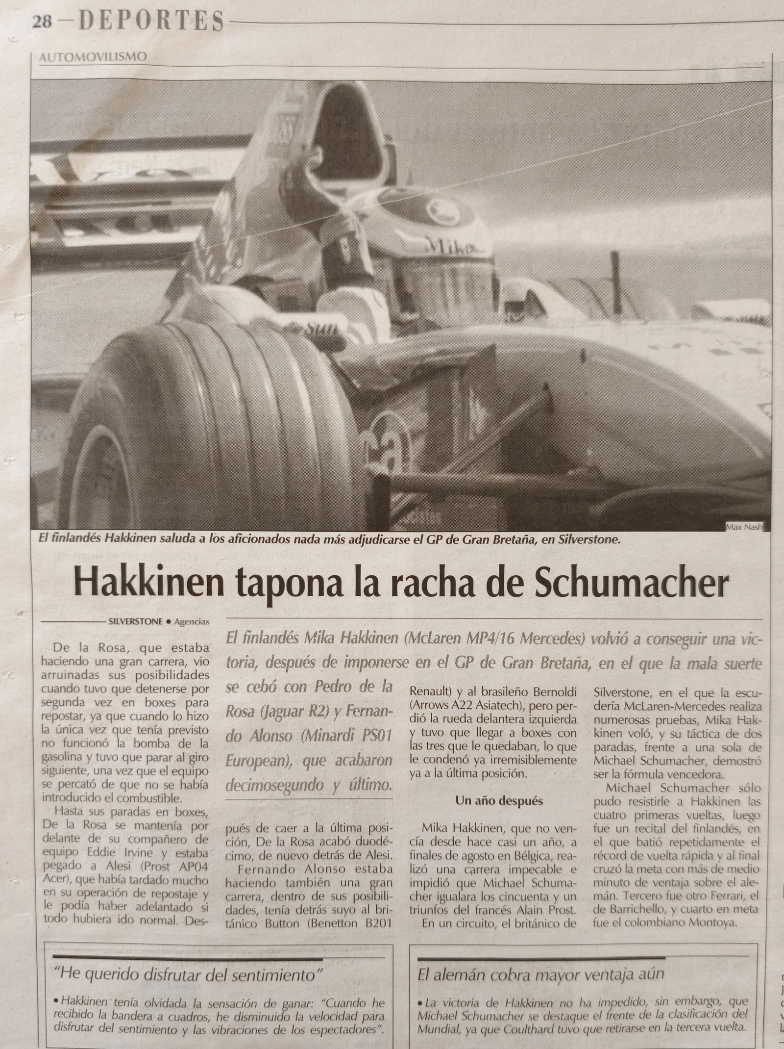 Noticias escaneadas del periódico La Región del 17 de julio del 2001.