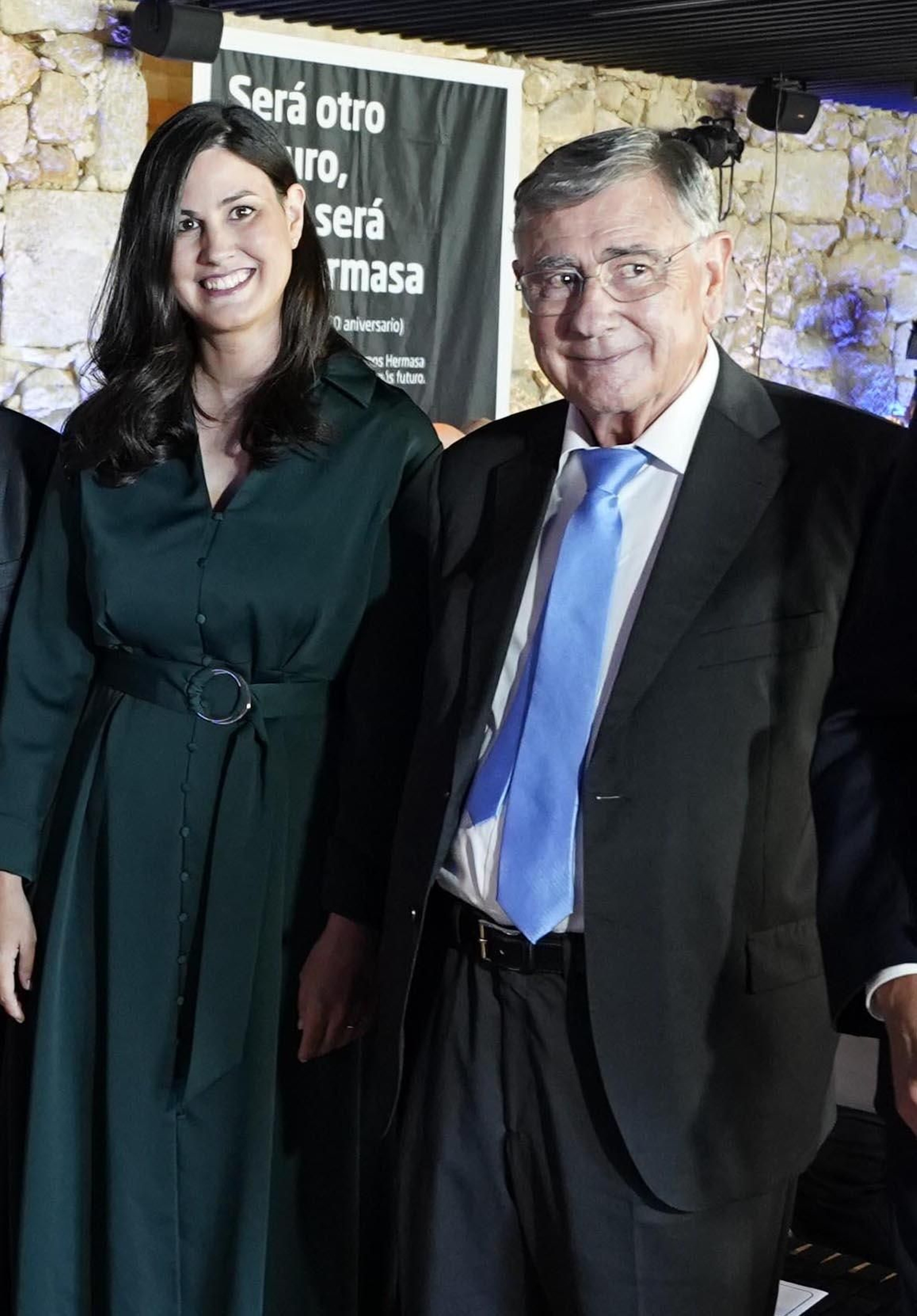 Sara Rodríguez, presidenta de Hermasa, con su padre Cándido.
