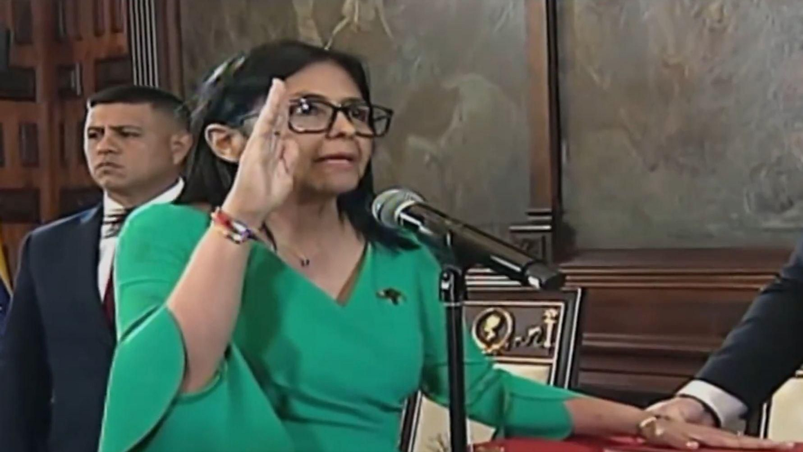 La jura de Delcy Rodríguez como presidenta de Venezuela